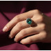 Emerald Halo Grace Ring