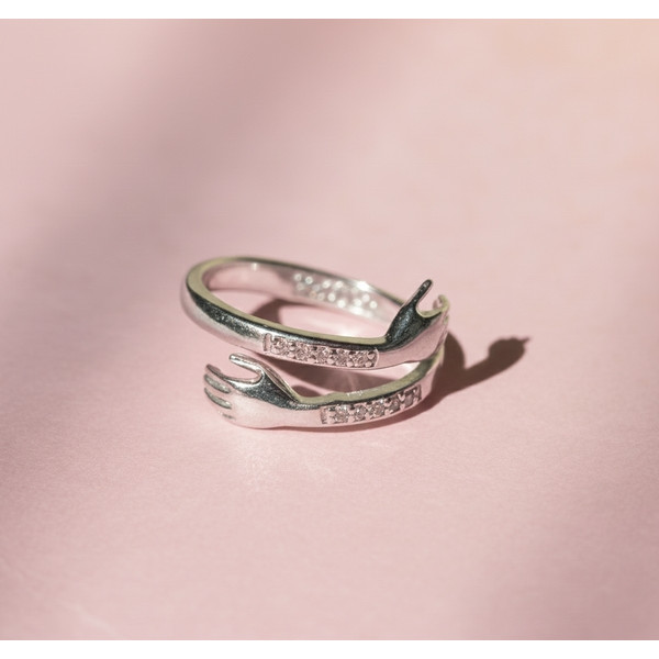 Silver Wrap Pavé Ring