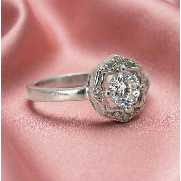 Heirloom Halo Diamond Ring