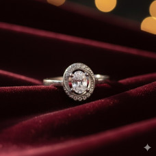 Oval Grace Halo Diamond Ring