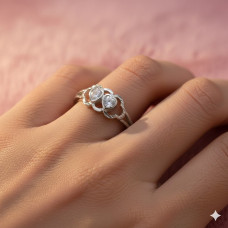 Twin Heart Promise Ring