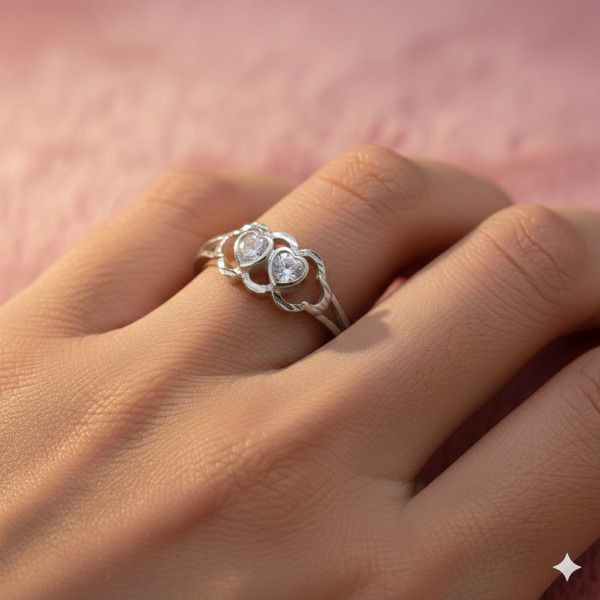 Twin Heart Promise Ring