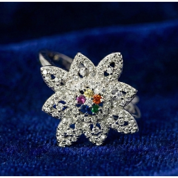 Starlight Bloom Diamond Ring