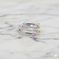 Celeste Arrow Multicolor Diamond Ring
