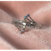 Celeste Rainbow Diamond Band