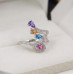 Luxe Prism Multicolor Diamond Wrap Ring