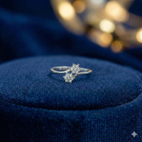Twin Star Diamond Open Ring
