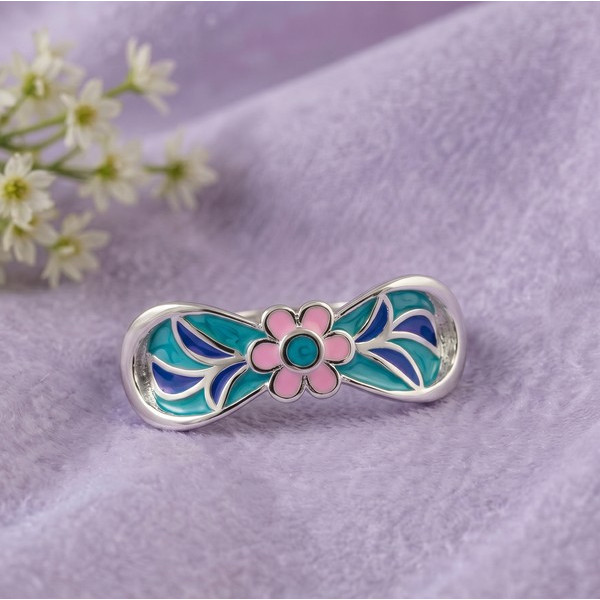 Flutter Flame Enamel Ring