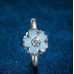 Purple Flower Sterling Ring