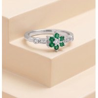 Azure Bloom Floral Ring