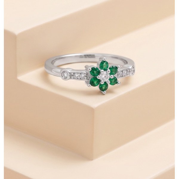 Azure Bloom Floral Ring