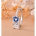 Sparkling Leaf Wrap Ring