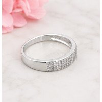 Twisted Floral Silver Band