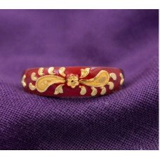 Crimson Bloom Adjustable Ring