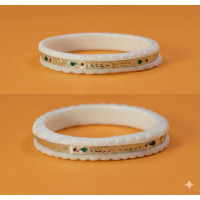 Serene White Heritage Bangles