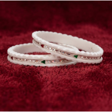 White Luxe Embellished Bangles