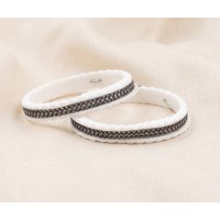 Silver Charm Beaded Designer Bangles