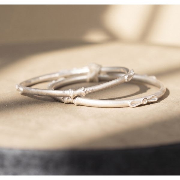 Silver Romance Heart Kada