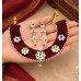 Royal Maroon Beaded Meenakari Choker Necklace Set