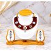 Royal Ruby Red Beaded Kundan Floral Choker Set
