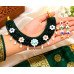 Royal Emerald Green Beaded Floral Choker Necklace Set