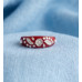 Crimson Bloom Charm Ring