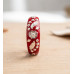 Crimson Bloom Charm Ring