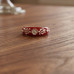 Crimson Crystal Bloom Ring