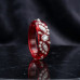 Crimson Sparkle Charm Ring