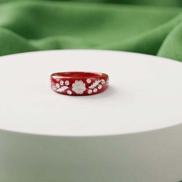 Crimson Blossom Ring