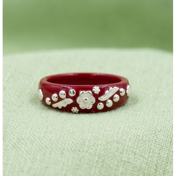 Purple Petal Elegance Ring