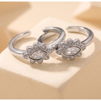 Ruby Blossom Toe Ring