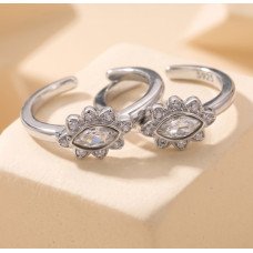 Ruby Blossom Toe Ring