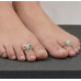 Ruby Dewdrop Toe Ring