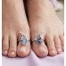 Rosebud Crystal Toe Ring