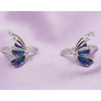 Rosebud Crystal Toe Ring