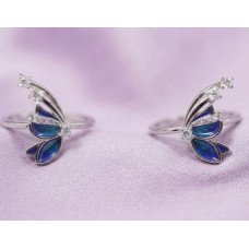 Rosebud Crystal Toe Ring