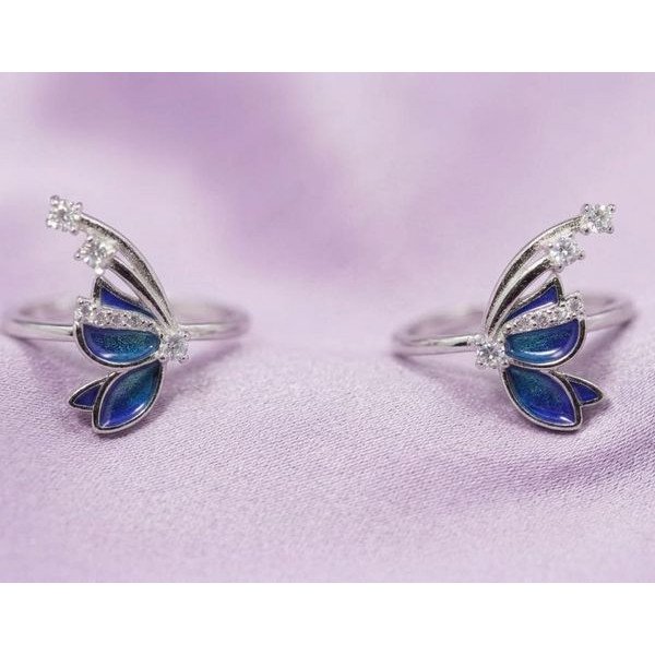 Rosebud Crystal Toe Ring