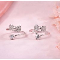 Emerald Butterfly Toe Ring