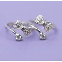 Green Wings Silver Toe Ring