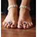 Enchanted Ruby Flower Toe Ring